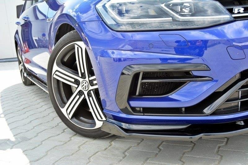 Maxton Design Front Ansatz V.1 für VW Golf 7 R / R-Line Facelift schwarz Hochglanz