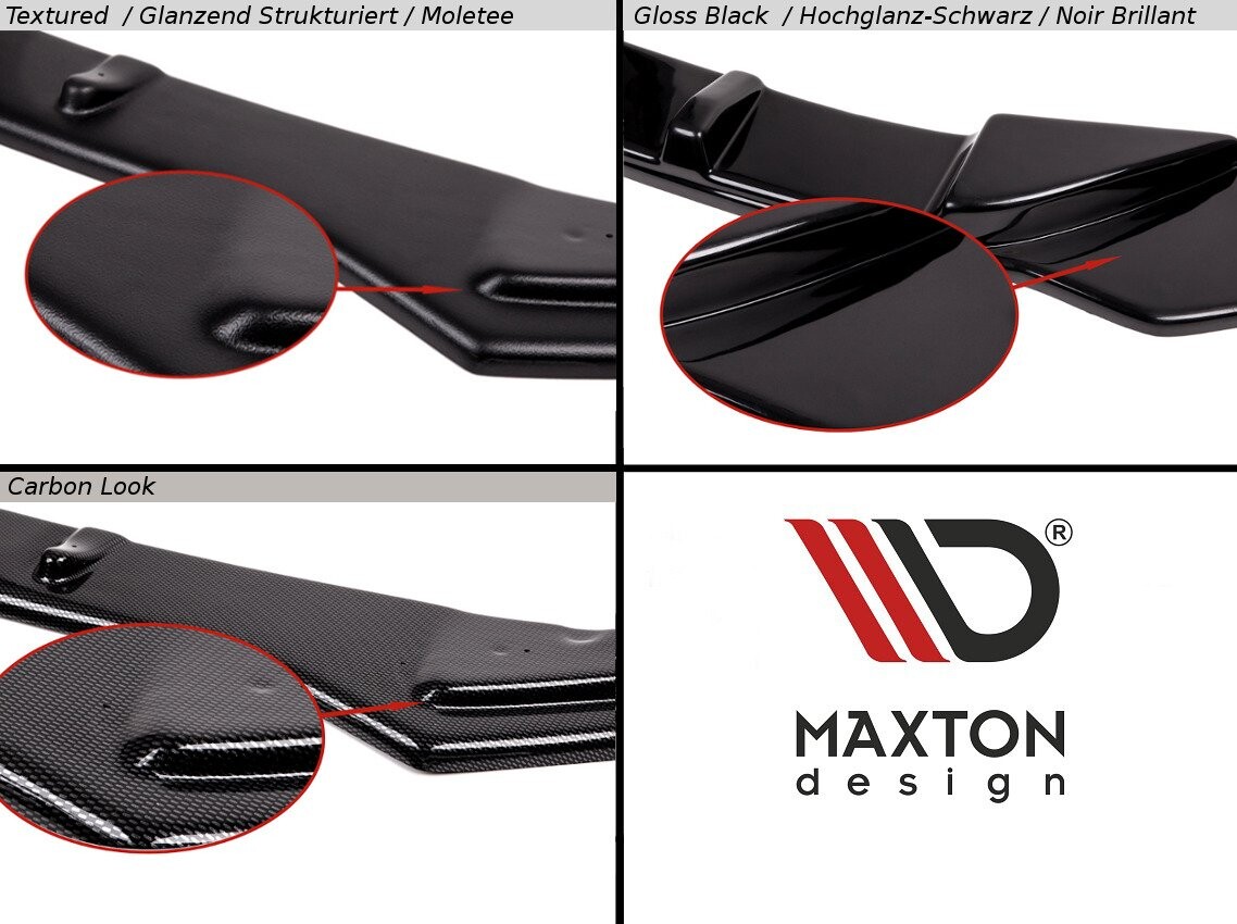 Maxton Design Heck Ansatz Flaps Diffusor V.1 für VW GOLF 7 R VARIANT FACELIFT  schwarz Hochglanz