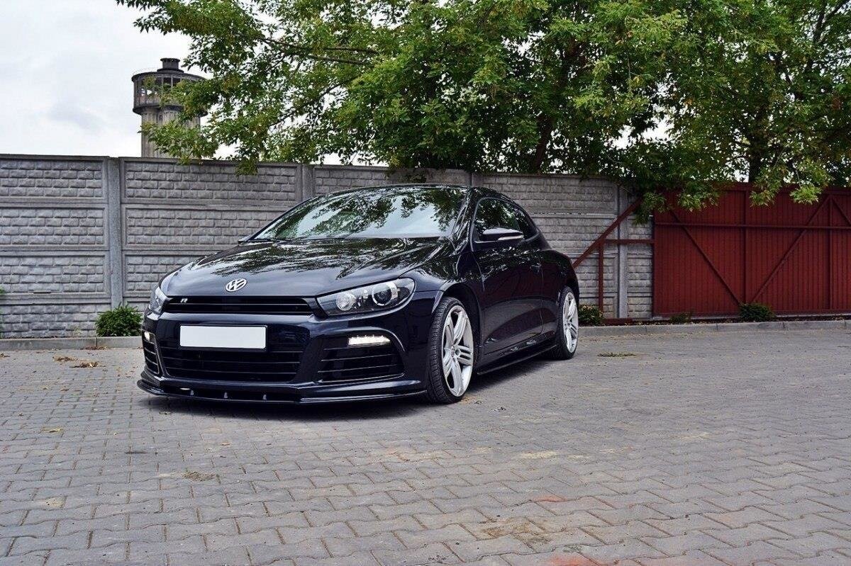 Maxton Design Front Ansatz für VW SCIROCCO R schwarz Hochglanz