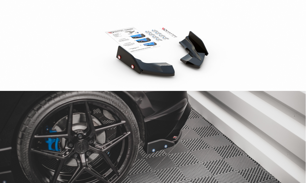 Maxton Design Heck Ansatz Flaps Diffusor V.2 +Flaps für Volkswagen Golf R Mk8